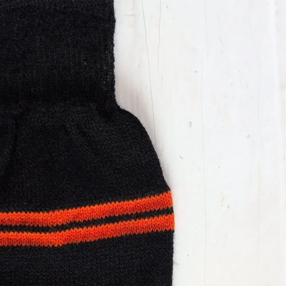 Harley-Davidson Black/Orange Knit Logo ONLY ONE Leg Warmer Women One Size